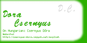 dora csernyus business card
